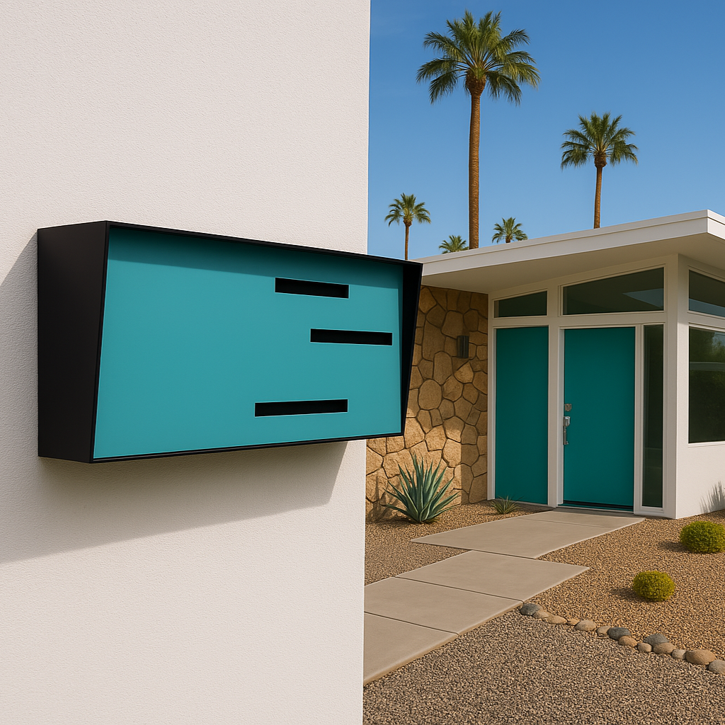 Mailbox In Rendered Wall Modern Mailbox – Mid-Century Wall & Post Mailboxes | Made in the USA