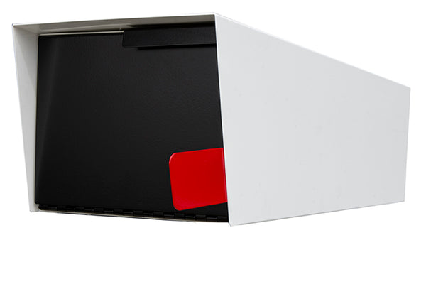 Modern Mailbox | Post Mount Mailbox | Modern Mailbox With Post White/Black