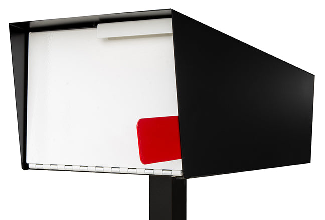 Modern Mailbox | Post Mount Mailbox | Modern Mailbox With Post Black/White