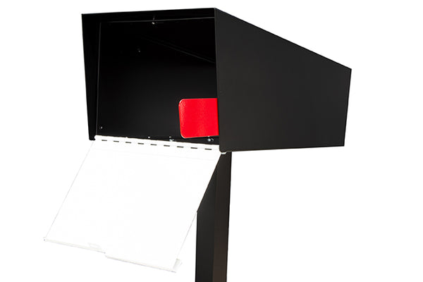 Modern Mailbox | Post Mount Mailbox | Modern Mailbox With Post Black/White