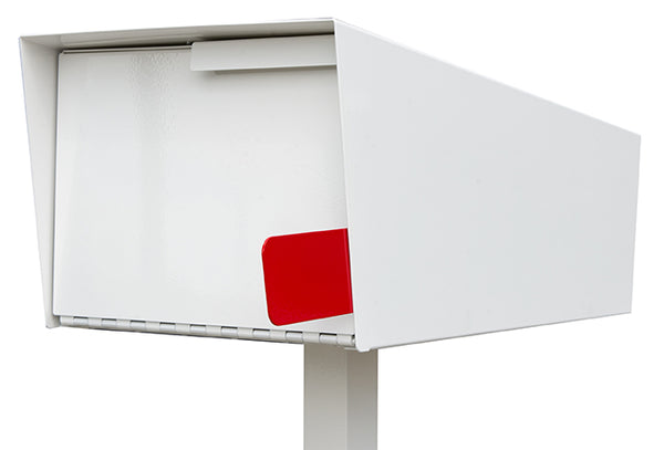 Modern Mailbox | Post Mount Mailbox | Modern Mailbox With Post White