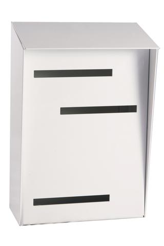 Wall Mounted Mid Century Modern Mailbox | Vertical White
