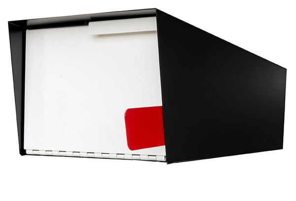 Modern Mailbox | Post Mount Mailbox | Modern Mailbox With Post Black/White